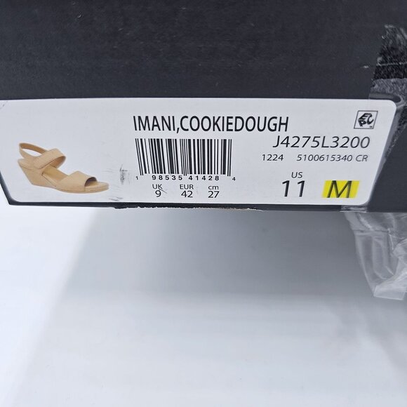 Naturalizer Imani Wedge Sandals – Size 11M Cookie Dough Nubuck – New in Box - Picture 7 of 11